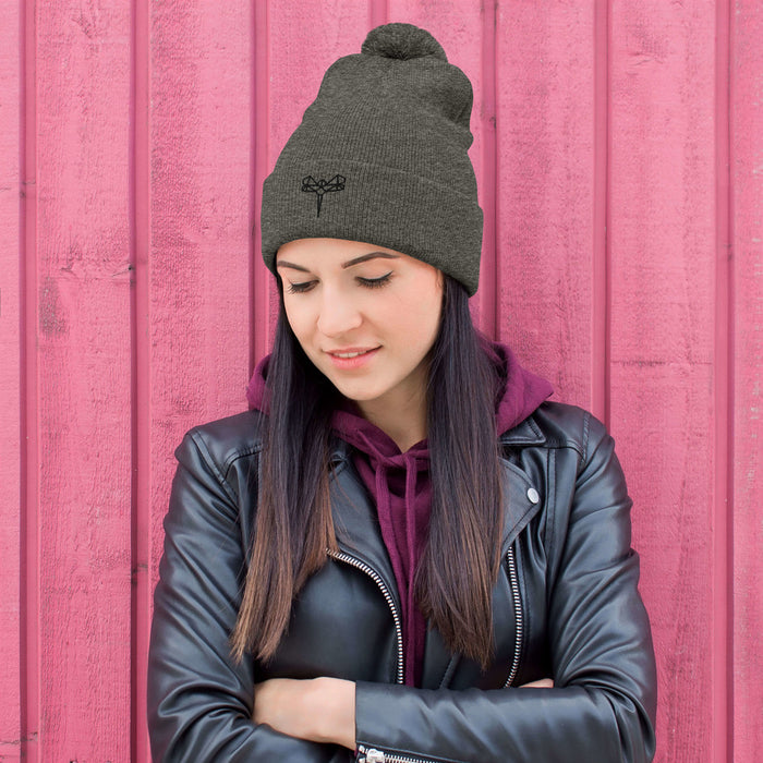 Origami Dragonfly Pom-Pom Beanie