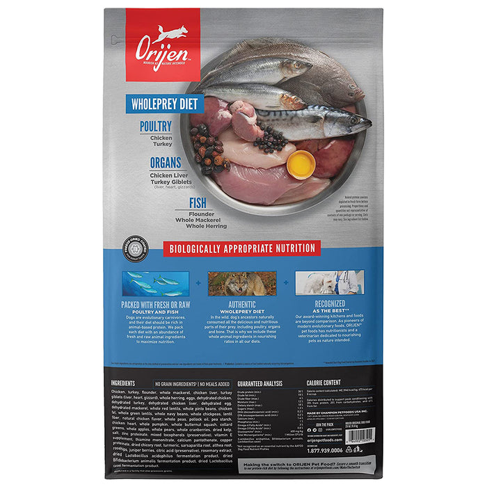 Original Dry Dog Food back of bag