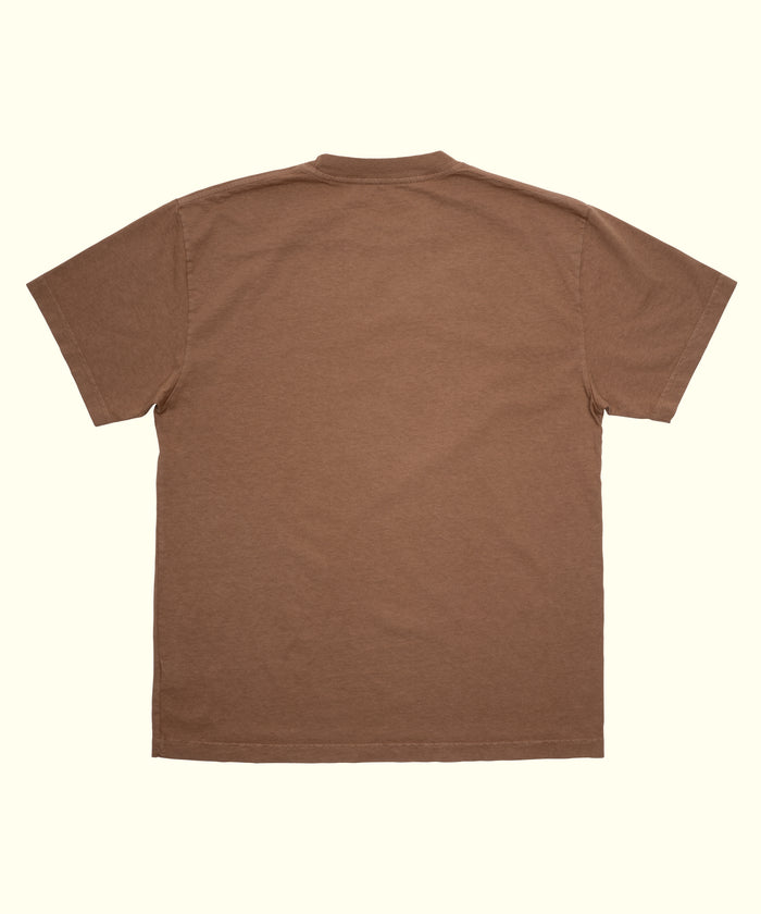 Original Tee (Brown), brown cotton short sleeve shirt shown from the back