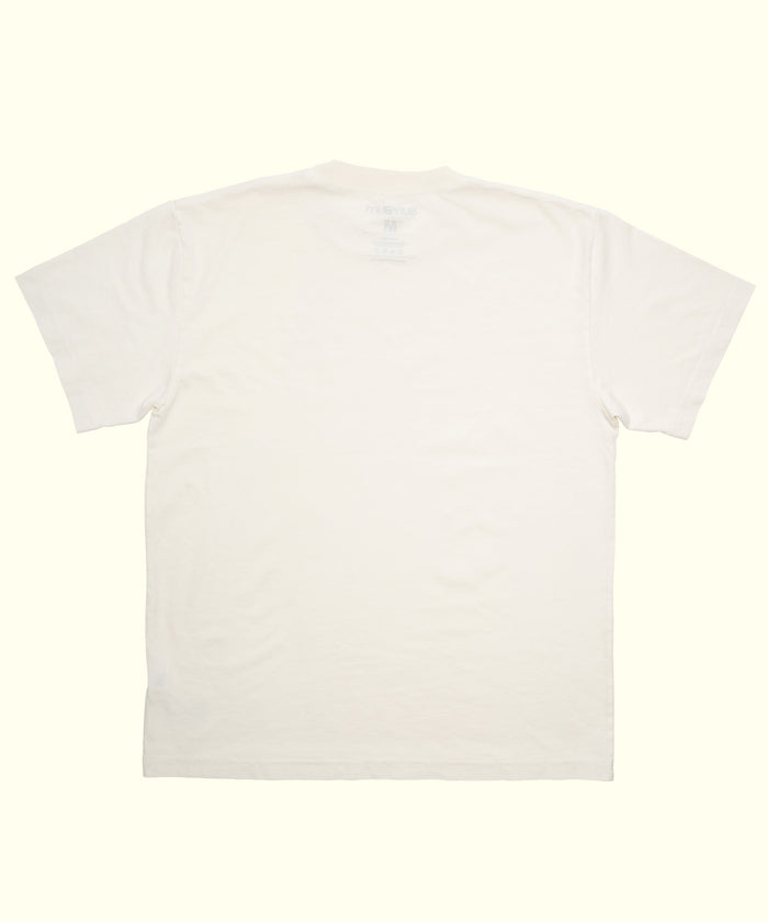 Original Tee (Cream), 100% cotton short sleeve shirt displayed from the back