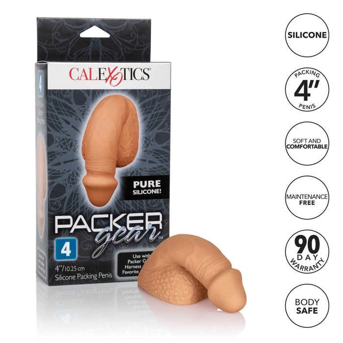 Packer Gear 4in Silicone Penis Tan Intimates Adult Boutique