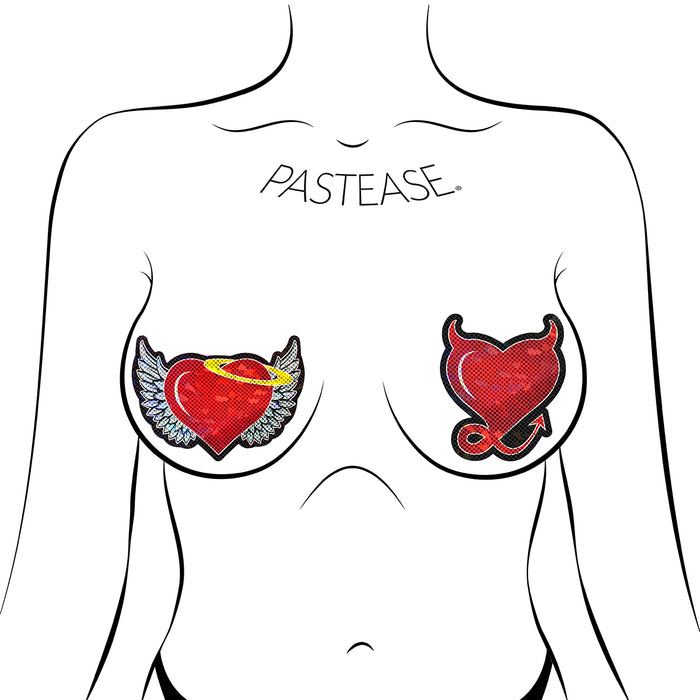 Pastease Angel Devil Hearts Intimates Adult Boutique