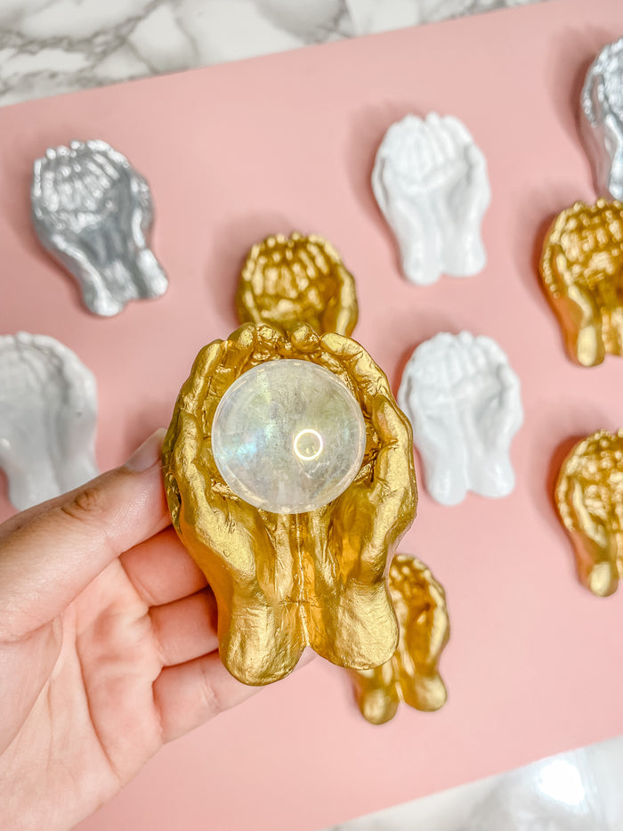 Peaceful Hands Crystal Holder