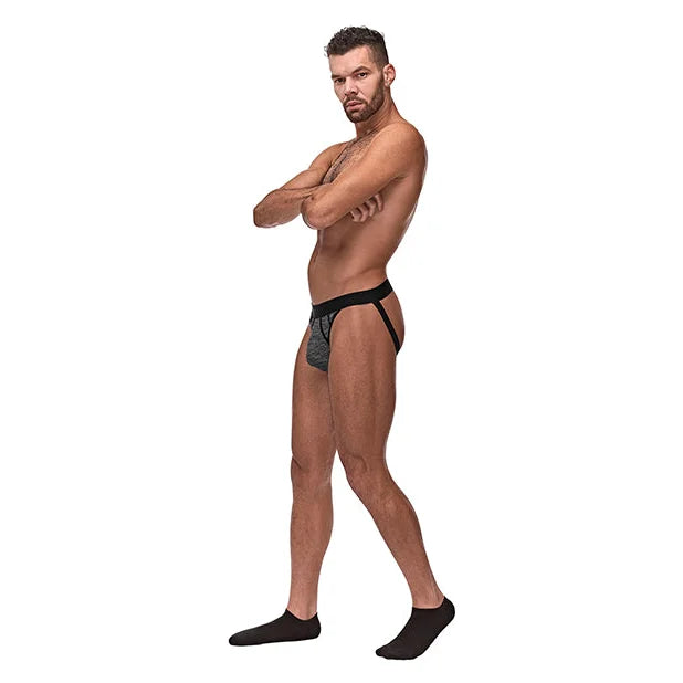 Peak Performance Sport Jock Grey-black S-m Intimates Adult Boutique