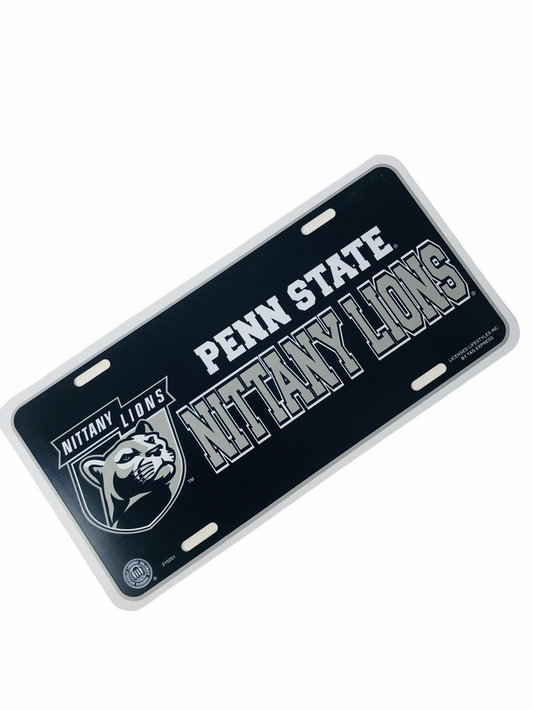 PENN STATE UNIVERSITY NITTANY LIONS VINTAGE PLASTIC LICENSE PLATE