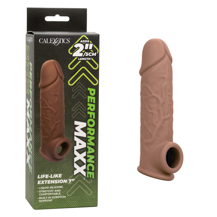 Performance Maxx Life-like Penis Extension 7" Brown - Sextoys for Men Intimates Adult Boutique