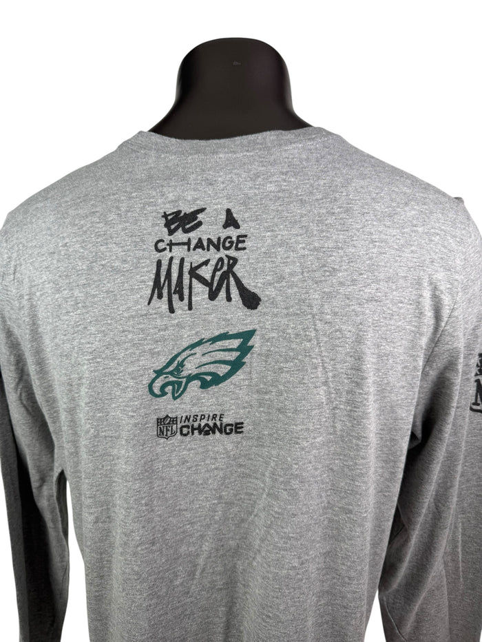 PHILADELPHIA EAGLES TEAM ISSUED INSPIRE CHANGE NIKE DRI-FIT LONG-SLEEVE T-SHIRT ADULT XL