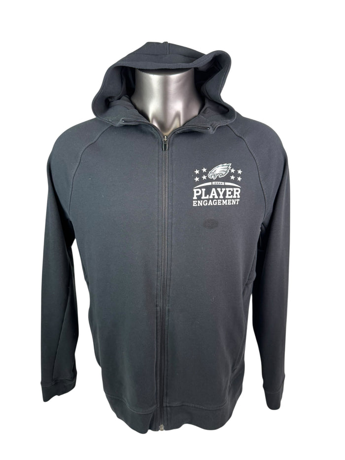 PHILADELPHIA EAGLES TEAM ISSUED PLAYER ENGAGEMENT ZIP-UP HOODIE SWEATSHIRT ADULT XL