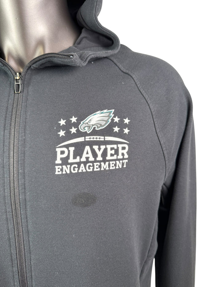 PHILADELPHIA EAGLES TEAM ISSUED PLAYER ENGAGEMENT ZIP-UP HOODIE SWEATSHIRT ADULT XL