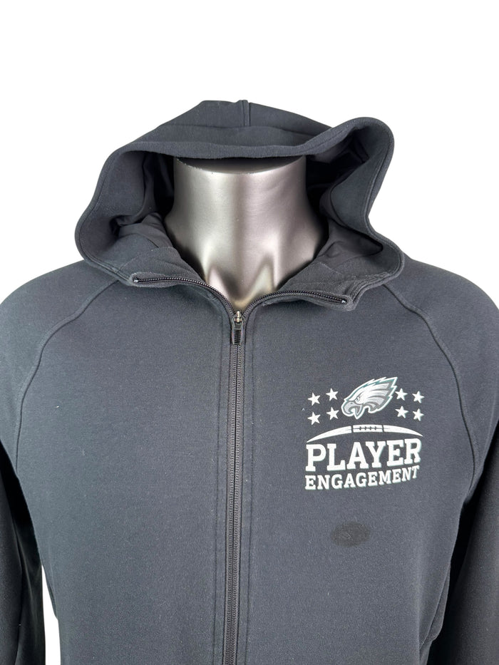 PHILADELPHIA EAGLES TEAM ISSUED PLAYER ENGAGEMENT ZIP-UP HOODIE SWEATSHIRT ADULT XL