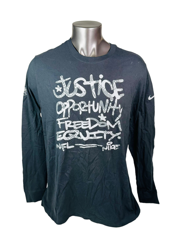 PHILADELPHIA EAGLES TEAM ISSUED SOCIAL JUSTICE NIKE LONG SLEEVE T-SHIRT ADULT XL