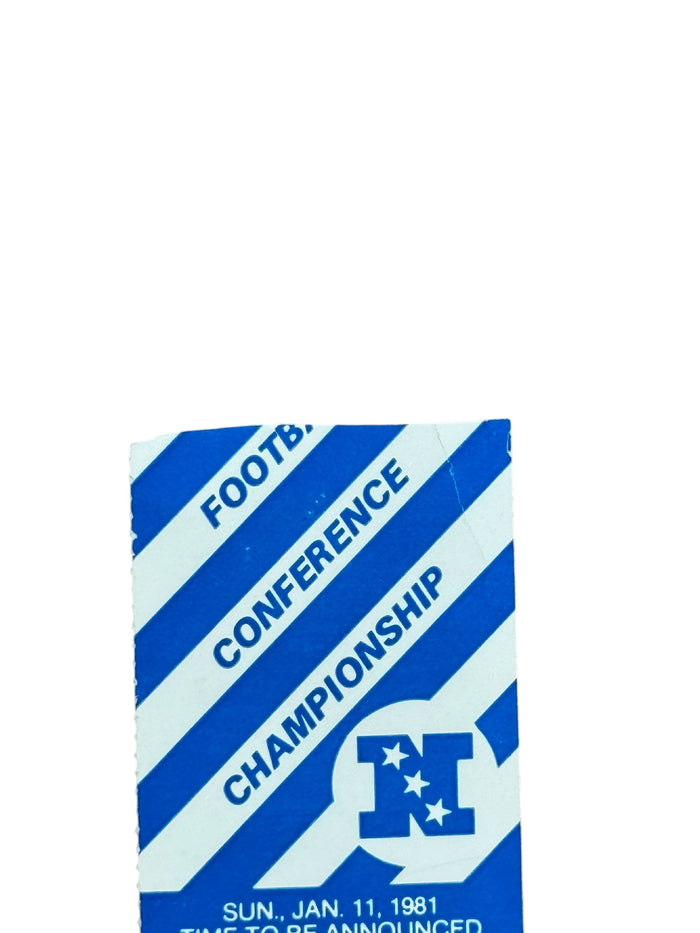 PHILADELPHIA EAGLES VINTAGE 1981 NFC CHAMPIONSHIP DALLAS GAME TICKET 1/11/81 VETERANS STADIUM