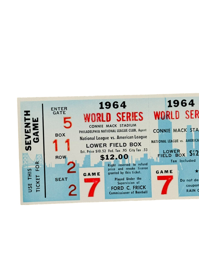 PHILADELPHIA PHILLIES 1964 WORLD SERIES "PHANTOM" GAME 7 TICKET
