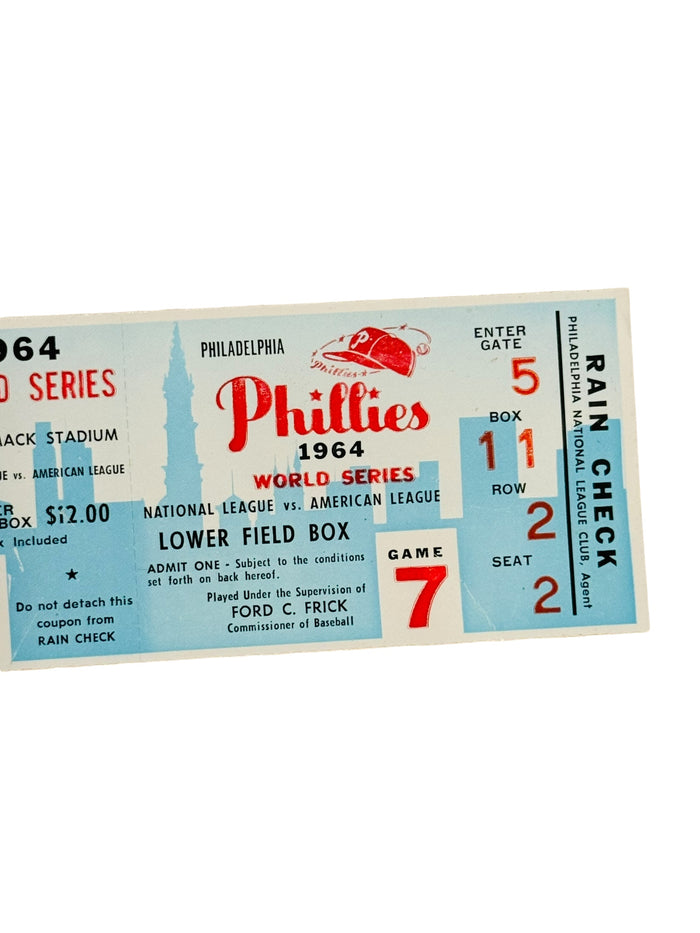 PHILADELPHIA PHILLIES 1964 WORLD SERIES "PHANTOM" GAME 7 TICKET
