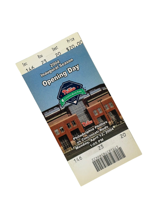 PHILADELPHIA PHILLIES 2004 INAUGURAL GAME CITIZENS BANK PARK TICKET