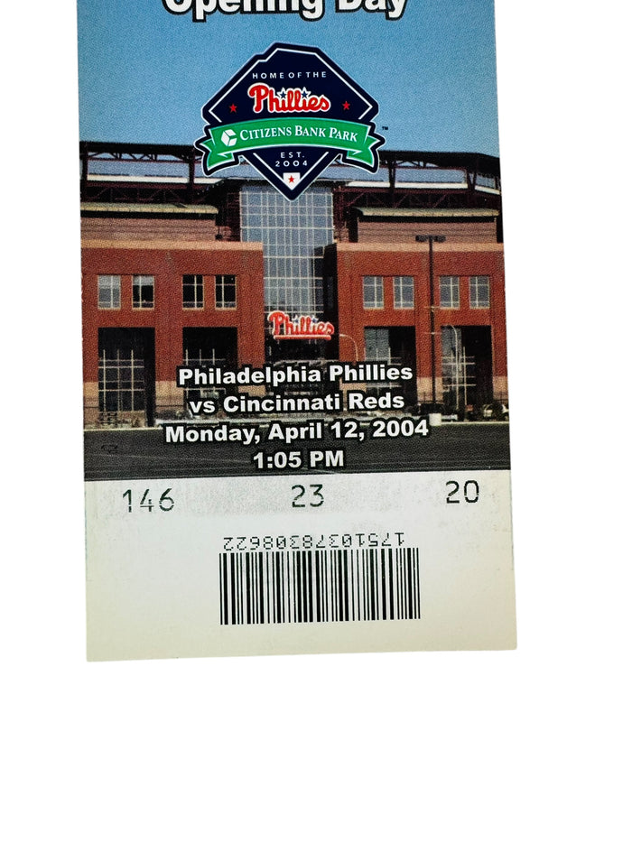 PHILADELPHIA PHILLIES 2004 INAUGURAL GAME CITIZENS BANK PARK TICKET