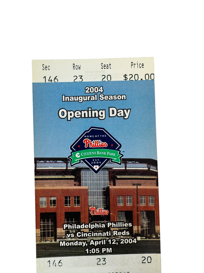 PHILADELPHIA PHILLIES 2004 INAUGURAL GAME CITIZENS BANK PARK TICKET