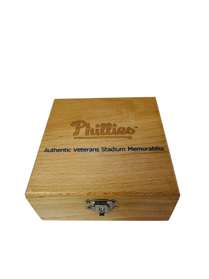 PHILADELPHIA PHILLIES LAST SEASON AT VETERANS STADIUM 2003 COMMEMORATIVE TURF SQUARE