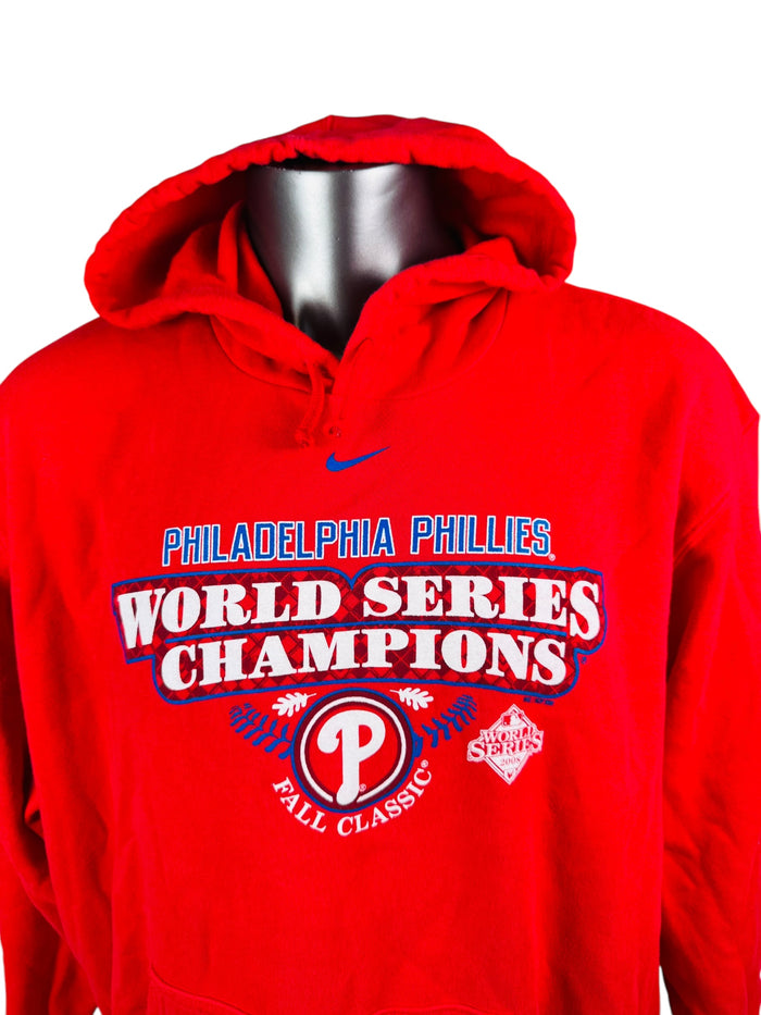 PHILADELPHIA PHILLIES VINTAGE 2008 WORLD SERIES CHAMPIONS NIKE HOODIE SWEATSHIRT ADULT XL