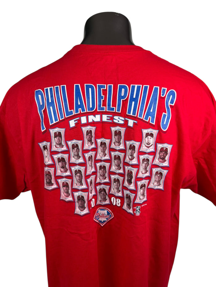 PHILADELPHIA PHILLIES VINTAGE 2008 WORLD SERIES CHAMPIONS NIKE T-SHIRT ADULT 2XL
