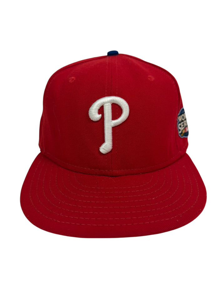 PHILADELPHIA PHILLIES VINTAGE 2009 WORLD SERIES NEW ERA FITTED ADULT HAT 7 3/4