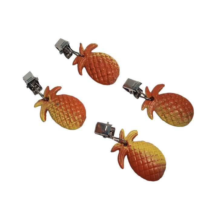 Pineapple Tablecloth Weights with Metal Clips for Outdoor Garden Party Picnic Table Covers
