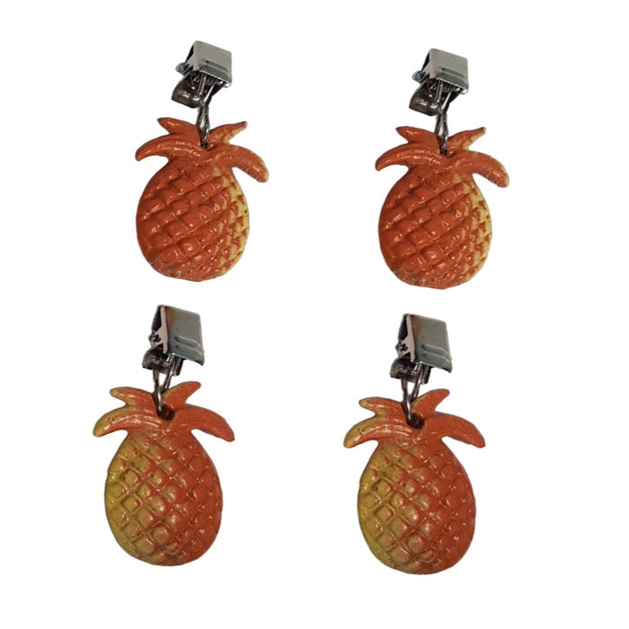 Pineapple Tablecloth Weights with Metal Clips for Outdoor Garden Party Picnic Table Covers