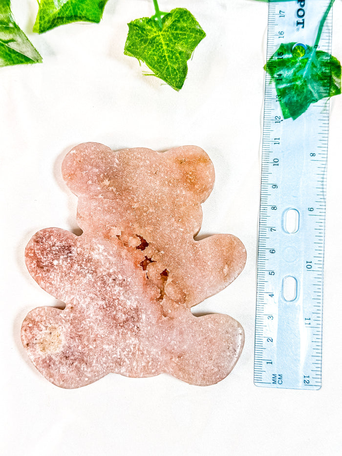 Pink Amethyst Teddy Bear (58A)