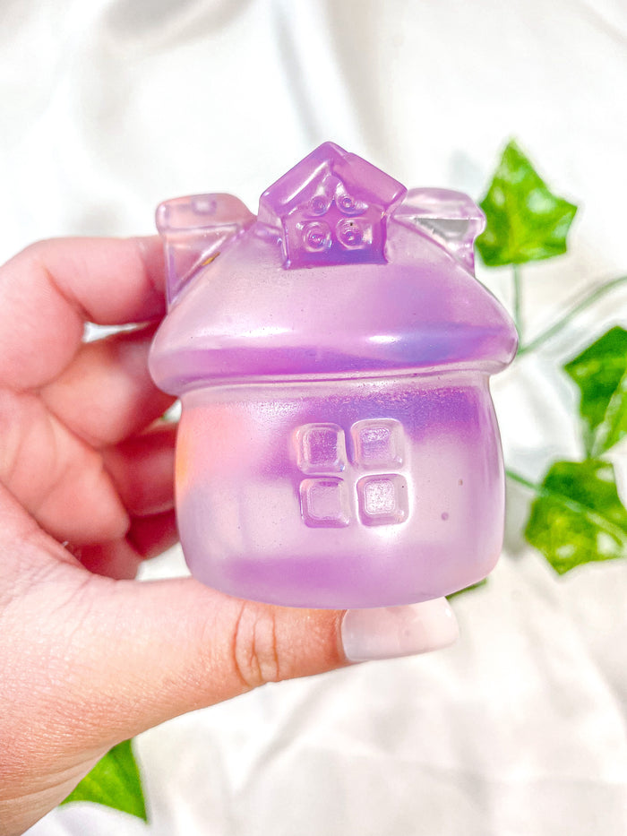 Pink Opalite Mushroom House