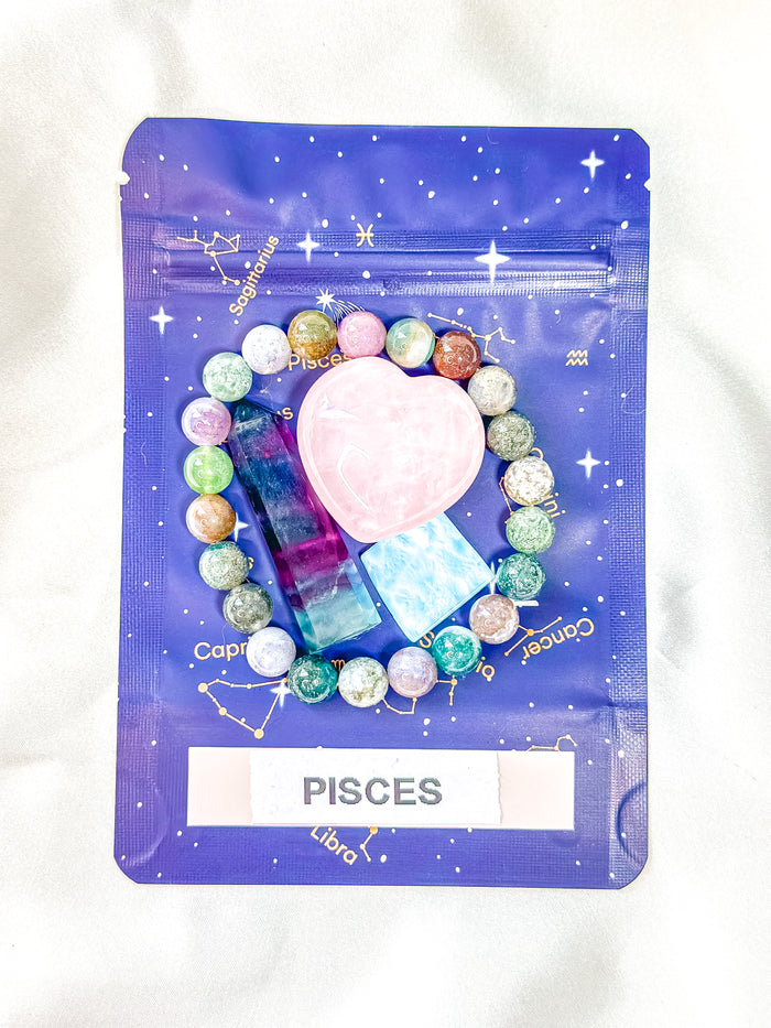 Pisces - Zodiac Crystal Set
