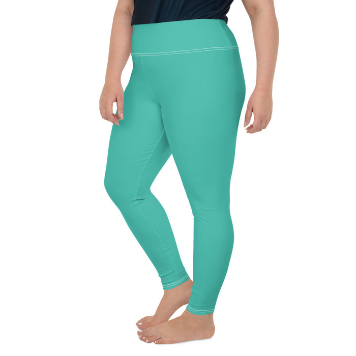 Plus Size Green Leggings - Bloom Seventy Seven