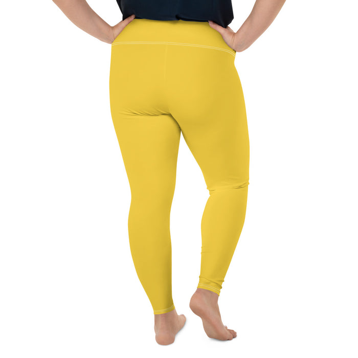 Plus Size Yellow Leggings - Bloom Seventy Seven