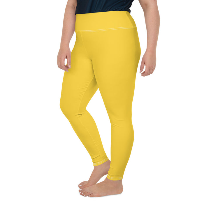 Plus Size Yellow Leggings - Bloom Seventy Seven