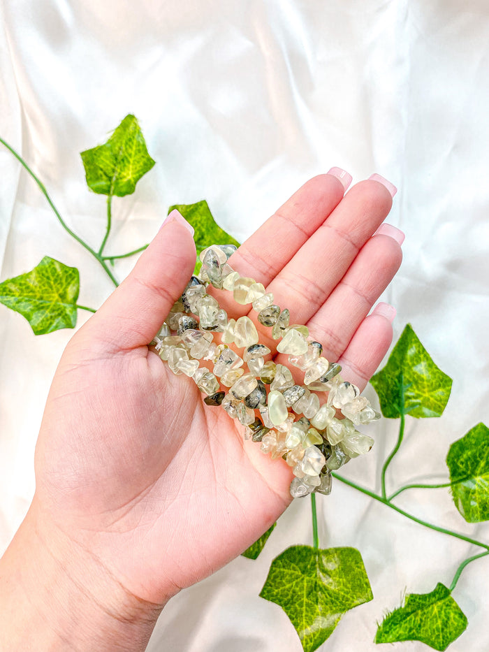 Prehnite Chip Bracelet