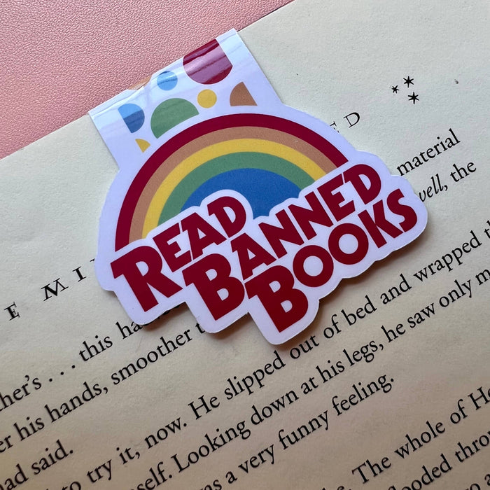 Read Banned Books Rainbow Magnetic Bookmark