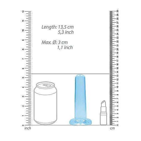 Realrock Non Realistic Dildo W Suction Cup 5.3in Blue Intimates Adult Boutique