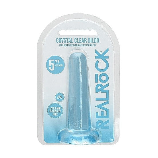 Realrock Non Realistic Dildo W Suction Cup 5.3in Blue Intimates Adult Boutique