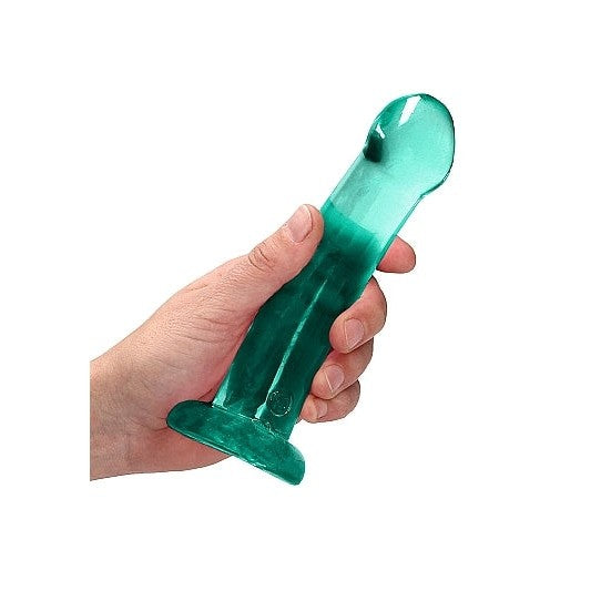 Realrock Non Realistic Dildo W Suction Cup 6.7in Turquoise Intimates Adult Boutique