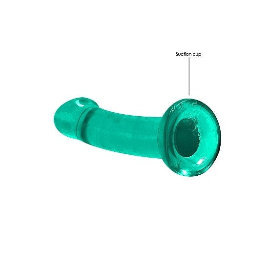 Realrock Non Realistic Dildo W Suction Cup 6.7in Turquoise Intimates Adult Boutique
