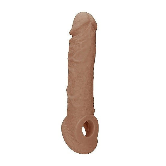 Realrock Penis Extension Sleeve in Tan: 8 Inch - Sextoys for Men Intimates Adult Boutique