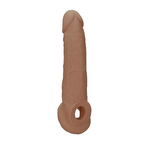 Realrock Penis Extension Sleeve 9in Tan - Enhancement Sleeve for Men Intimates Adult Boutique