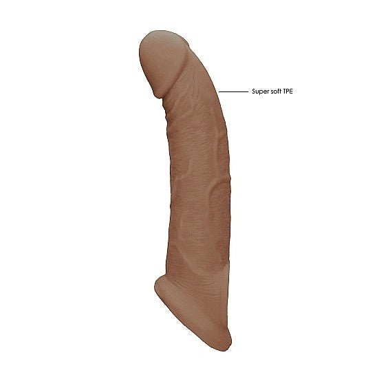 Realrock Penis Extension Sleeve 9in Tan - Enhancement Sleeve for Men Intimates Adult Boutique