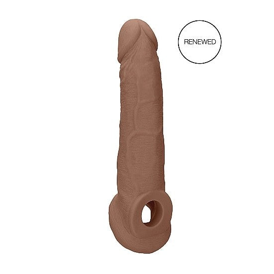 Realrock Penis Extension Sleeve 9in Tan - Enhancement Sleeve for Men Intimates Adult Boutique