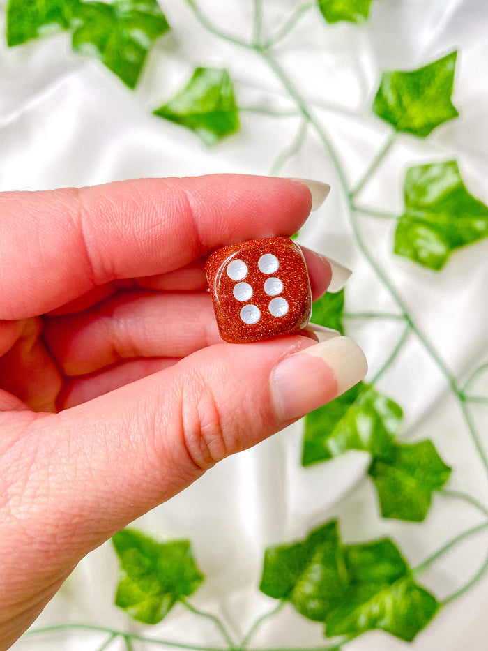 Red Goldstone Dice
