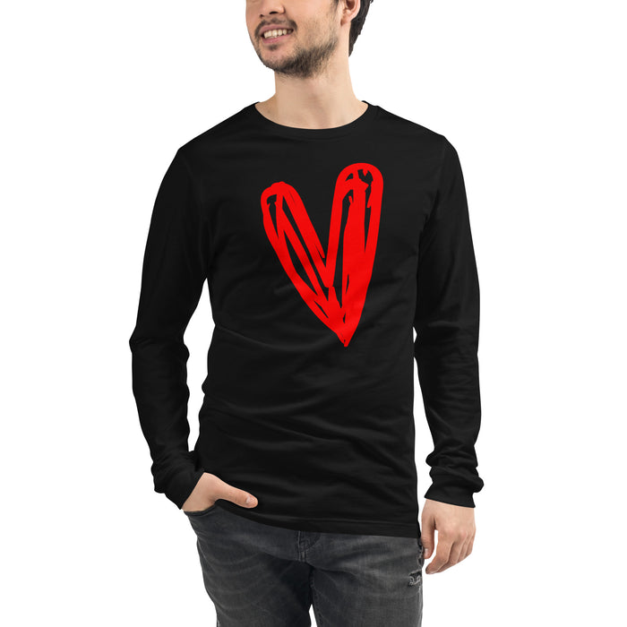 Red Heart Unisex Long Sleeve Tee - Bloom Seventy Seven