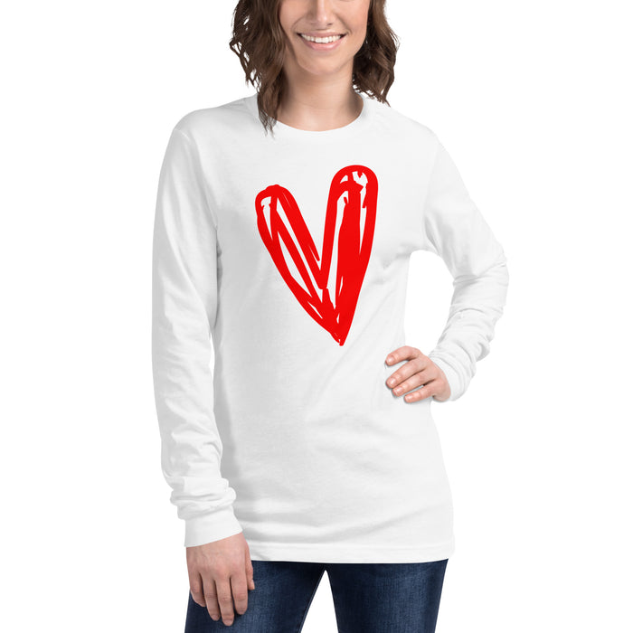 Red Heart Unisex Long Sleeve Tee - Bloom Seventy Seven