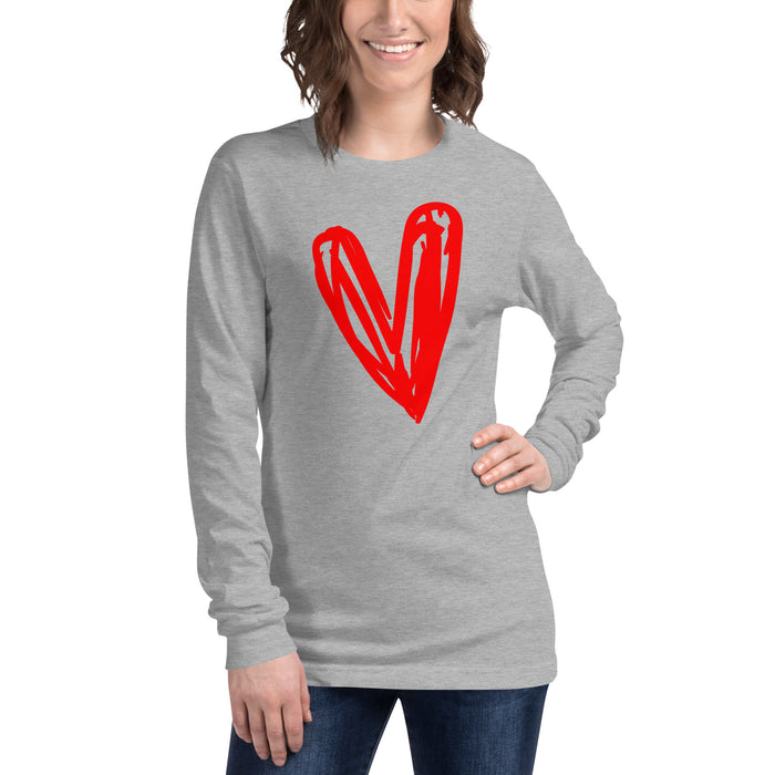 Red Heart Unisex Long Sleeve Tee - Bloom Seventy Seven