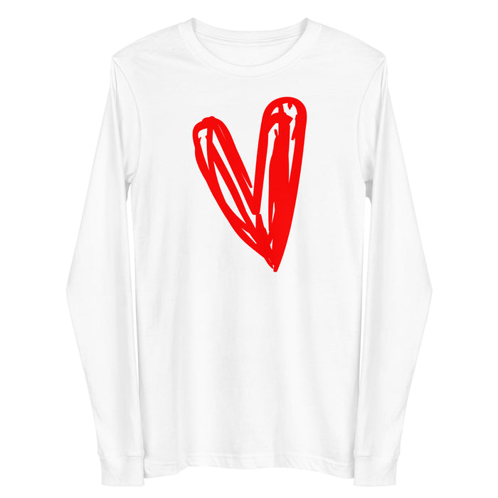 Red Heart Unisex Long Sleeve Tee - Bloom Seventy Seven