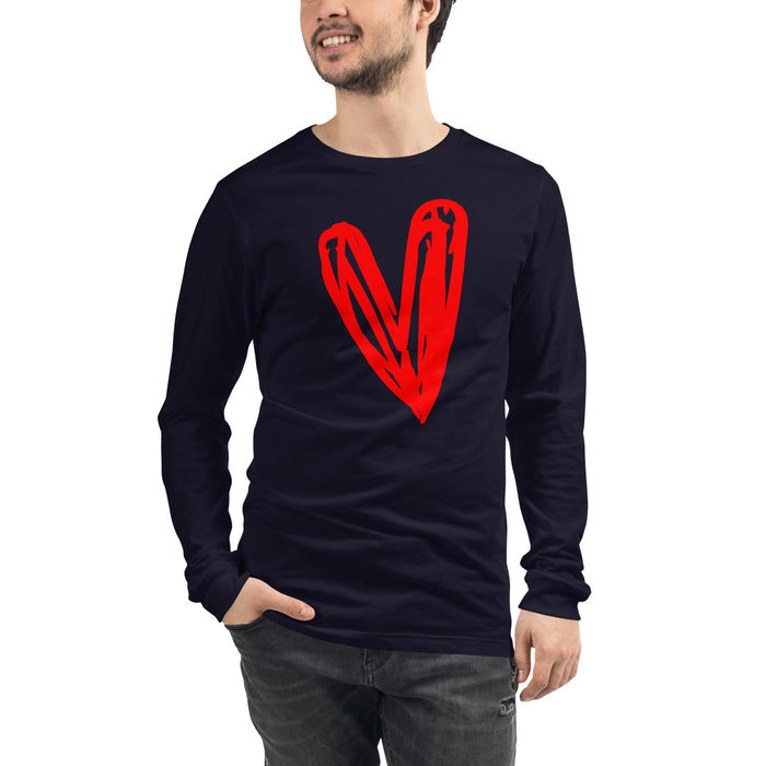 Red Heart Unisex Long Sleeve Tee - Bloom Seventy Seven