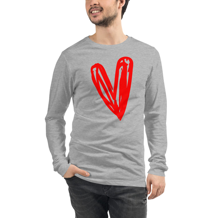 Red Heart Unisex Long Sleeve Tee - Bloom Seventy Seven